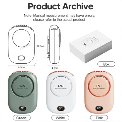 Portable Rechargeable Mini Fan with LED Display