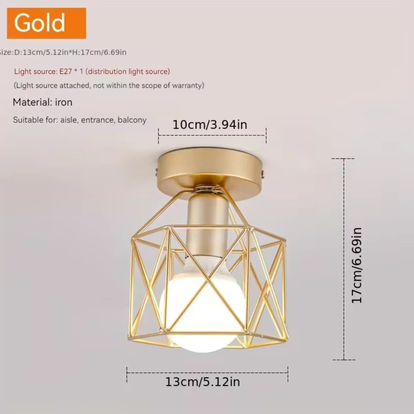 Bright Round LED Ceiling Lamp Flush Mount Light Fixture