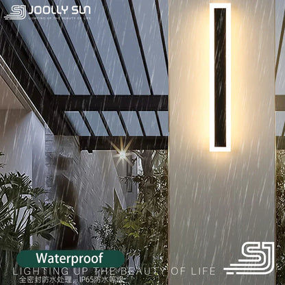 Bright LED Outdoor Wall Light: Long Slim Sconce