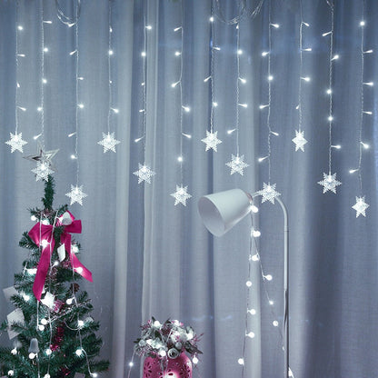 Colorful String Snowflake LED Lights