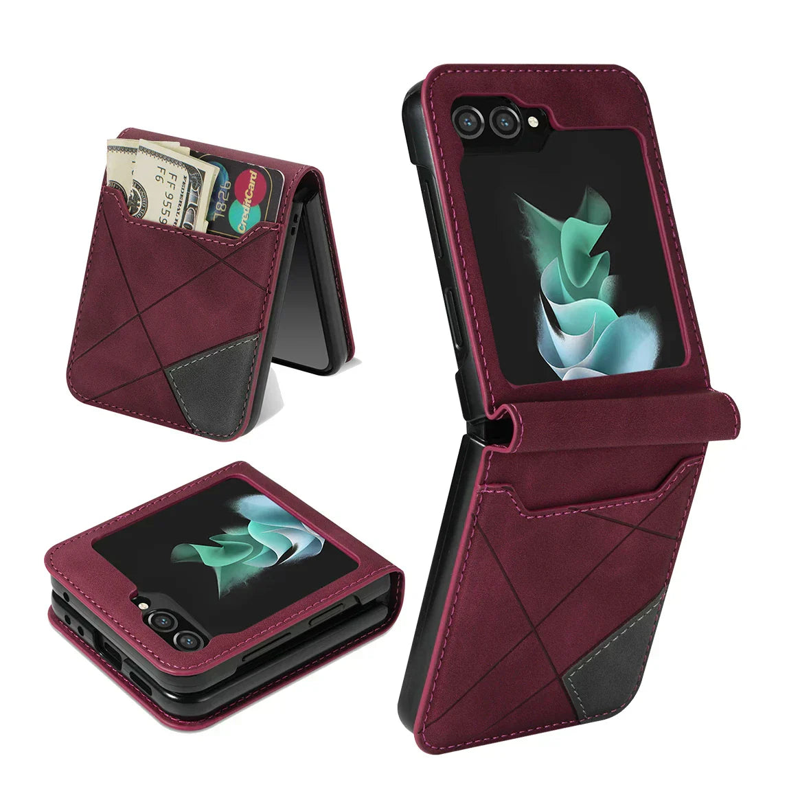 Premium Leather Phone Case for Samsung Galaxy Z Flip