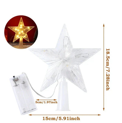 Sparkling LED Christmas Tree Topper Decoration - Cofik