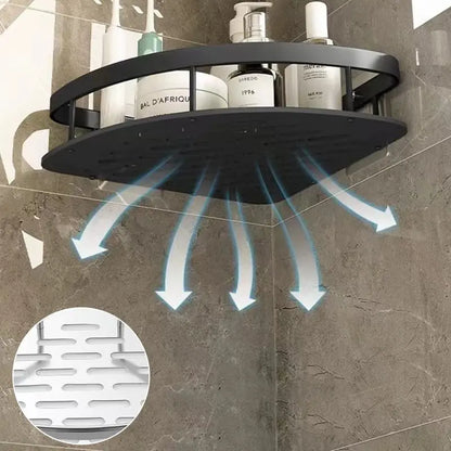 Space-Saving Bathroom Corner Storage Shelf