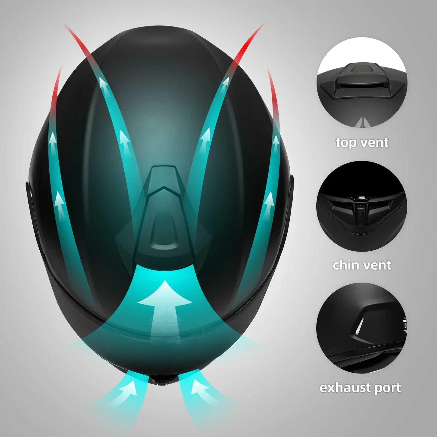 Cofik | Sleek Adult Full Face Motorcycle Helmet