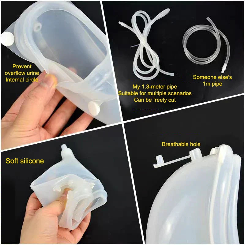 Adult Urine Collector Kit with Silicone Catheter Bag