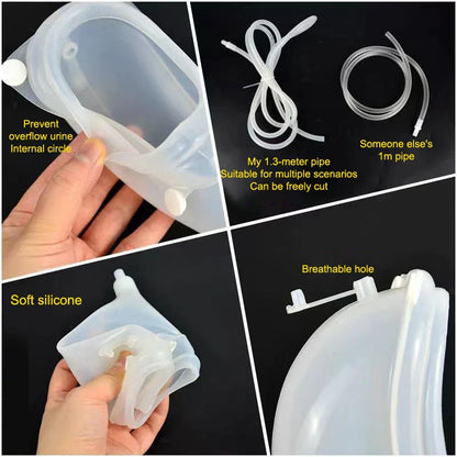 Adult Urine Collector Kit with Silicone Catheter Bag