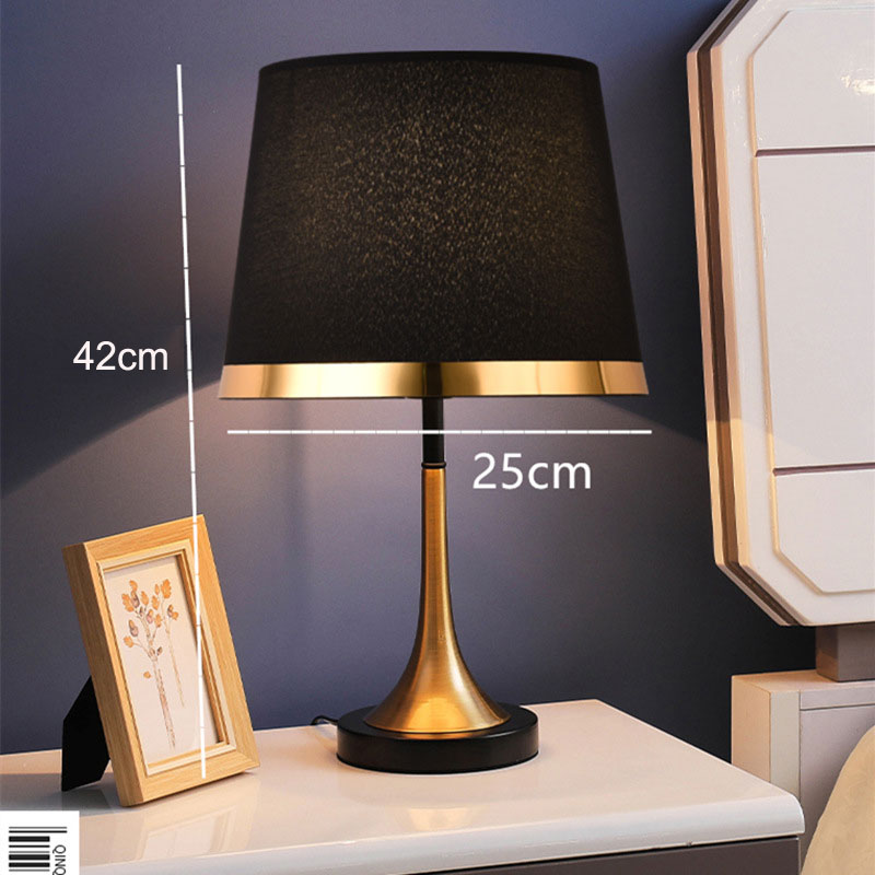 Luxury Gold and Black Vintage Desk Lamp