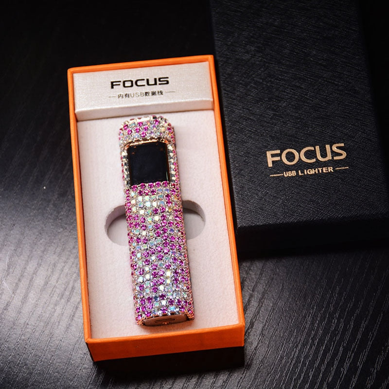 Glittery Gem Rechargeable Pocket Lighter