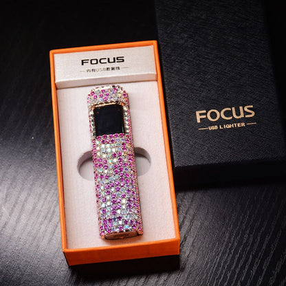 Glittery Gem Rechargeable Pocket Lighter