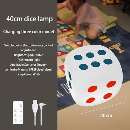 Tall Dice Style Floor Table Lamp