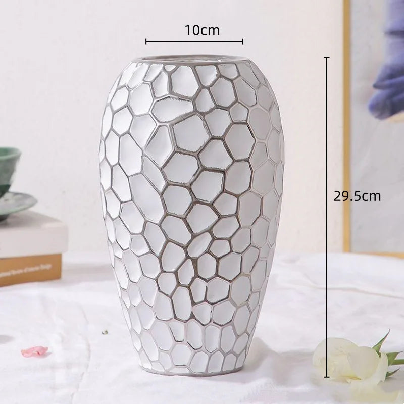 Luxury Gold Accented Ceramic Vase