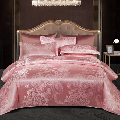 Elegant Soft Gold Blue Patterned Duvet Cover