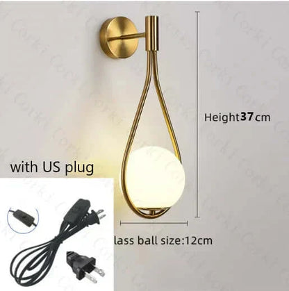 Elegant Crystal Globe Wall Light