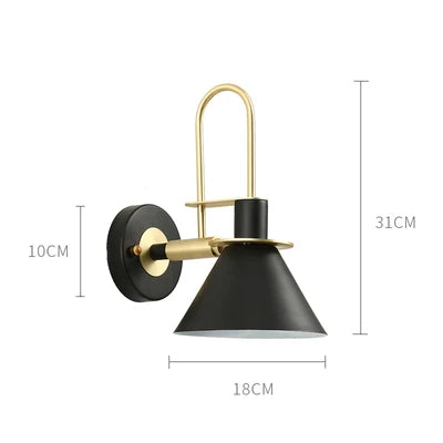 Rustic Metal Wall Light - E27 Downlight Lamp