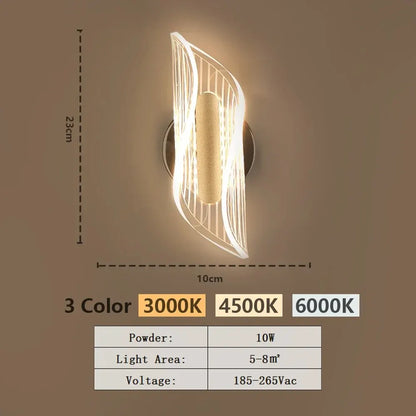 Stylish LED Wall Light - Versatile 3 Color Adjustable Lamp
