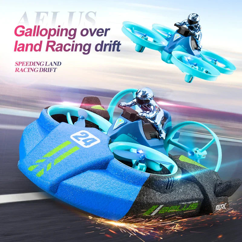 Remote Control 3 in 1 Amphibious Car Boat Toy
