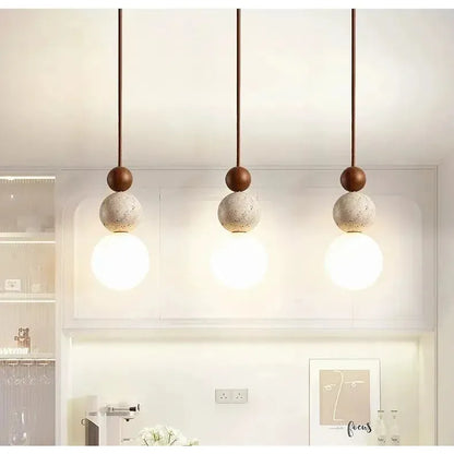 Natural Stone Pendant Light Fixture