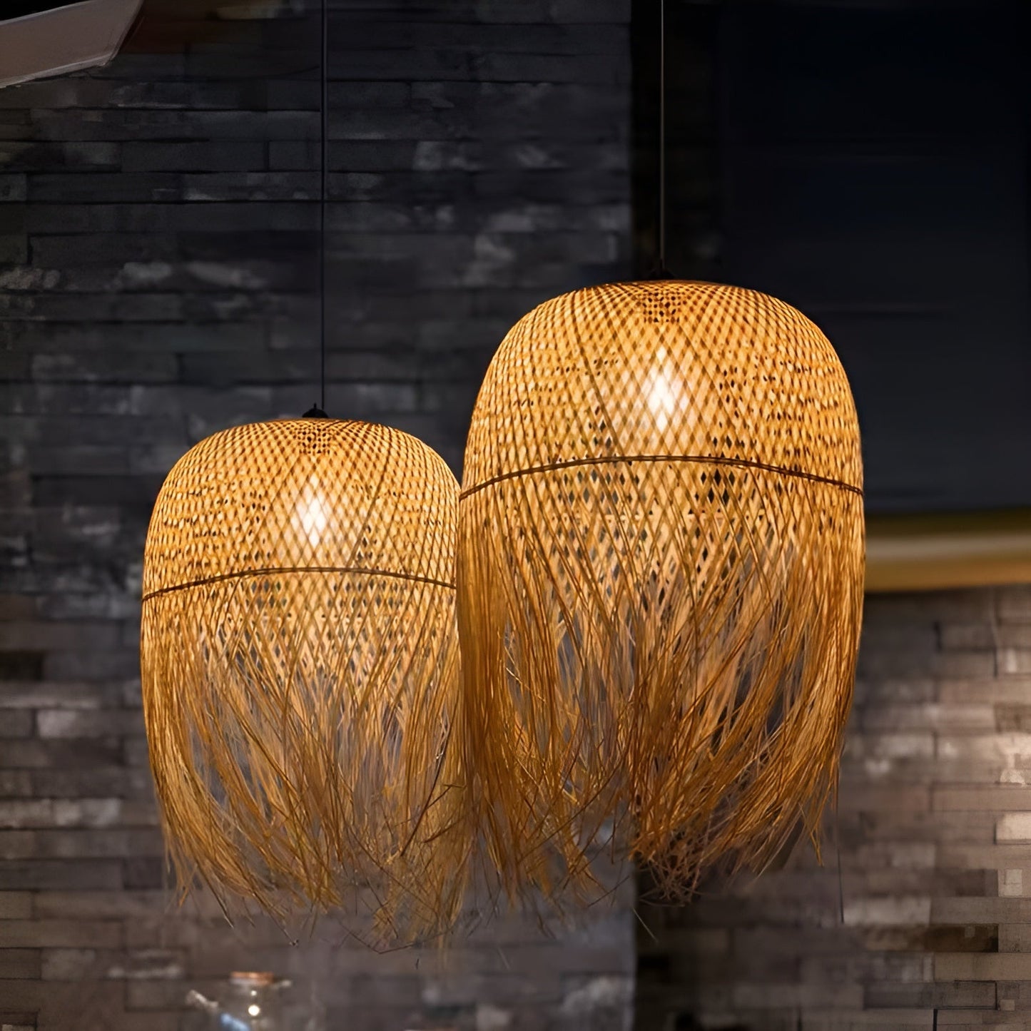 Natural Bamboo Pendant Light