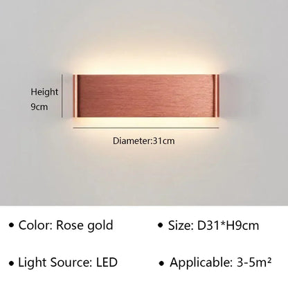 Contemporary LED Wall Light with Soft Warm Glow