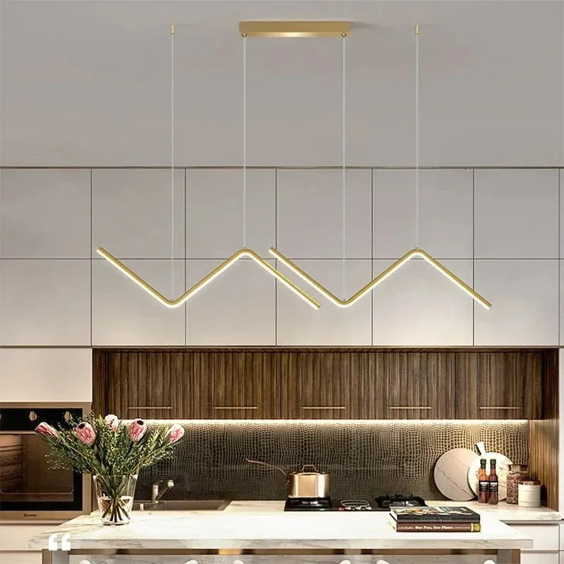 Stylish 2-Head LED Pendant Light with Dimmer Remote