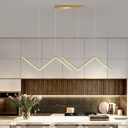 Stylish 2-Head LED Pendant Light with Dimmer Remote