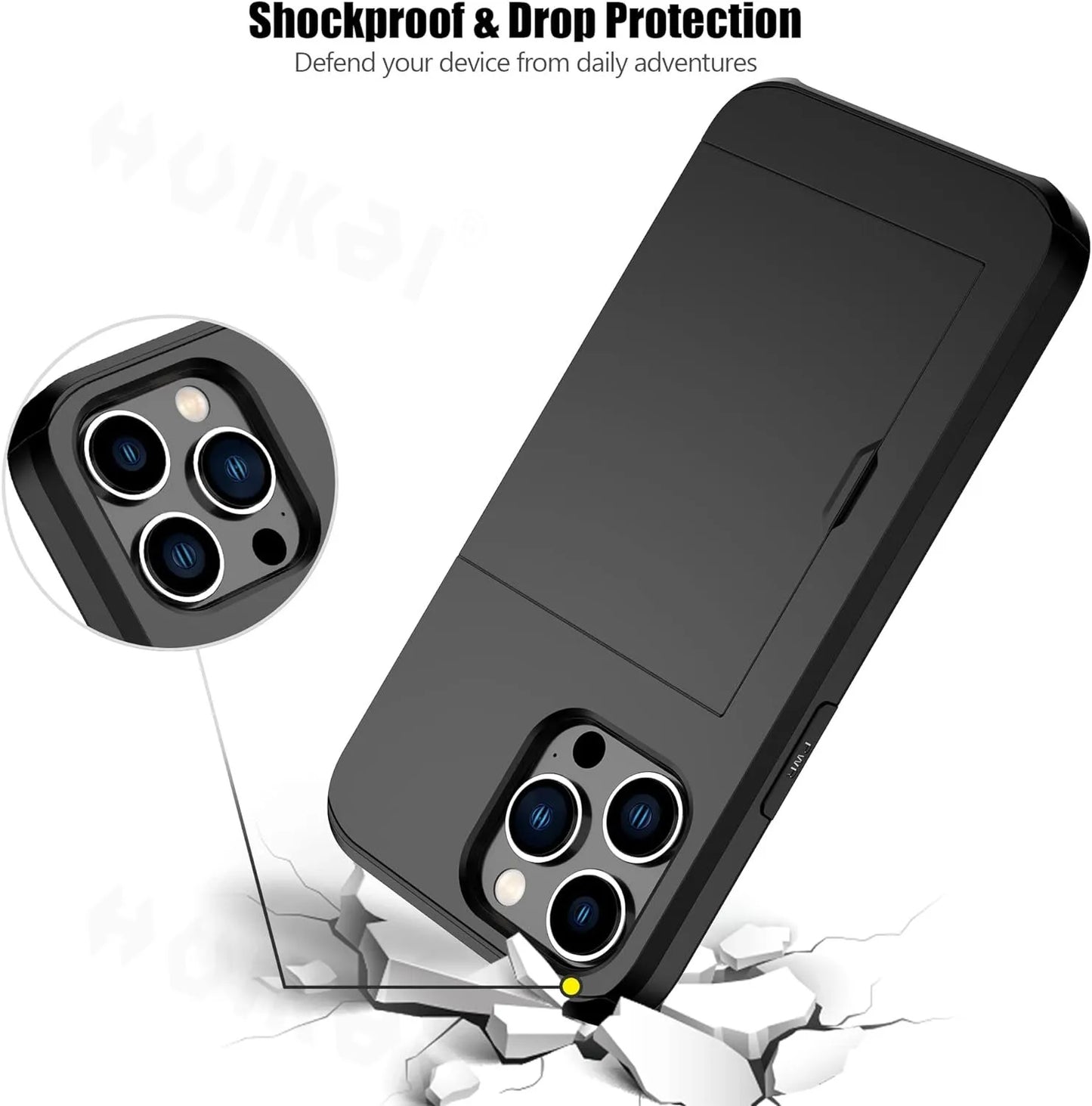 Thin Phone Case with Card Slot for iPhone 11