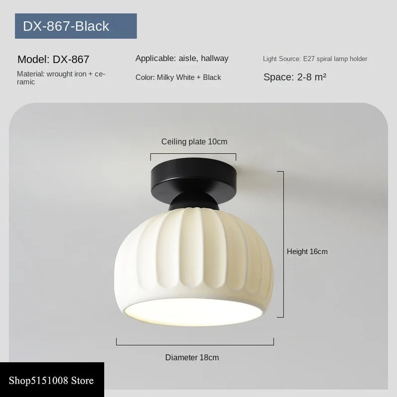 Modern Glass LED Hallway Ceiling Light Fixture