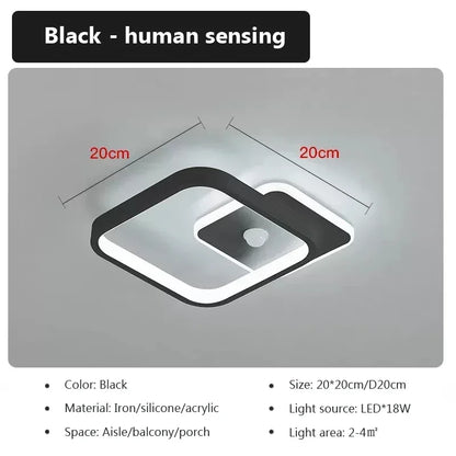 Bright LED Ceiling Light with Motion Sensor