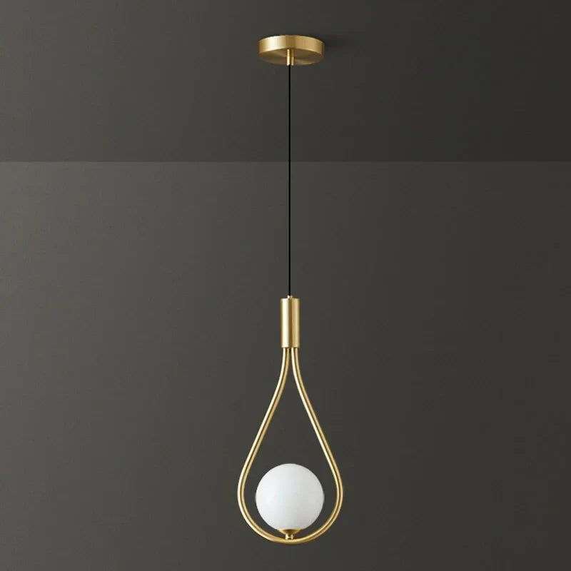 Simple Glass Globe Pendant Lighting Fixture