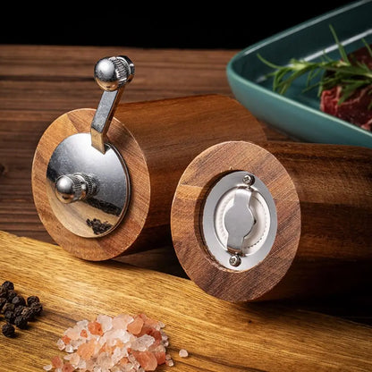 Premium Wooden Salt and Pepper Grinder Set