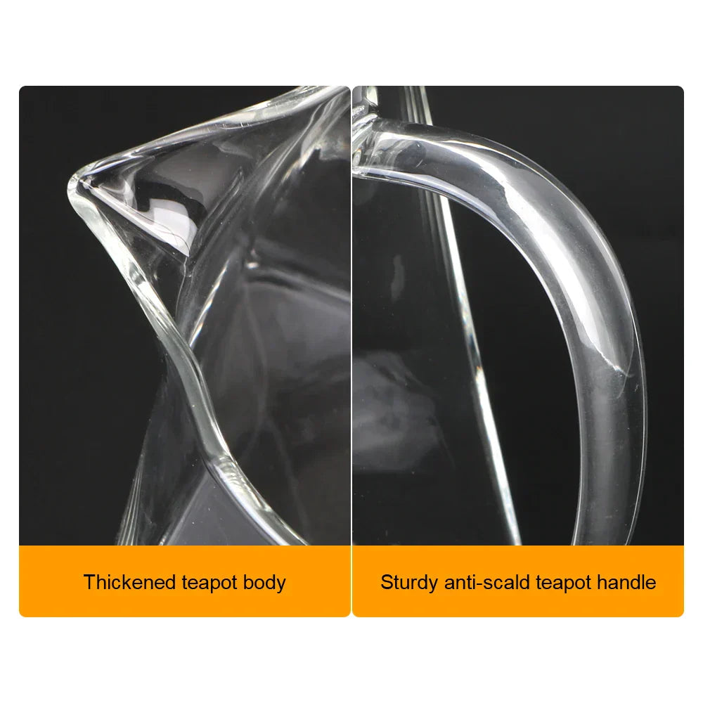Clear Glass Teapot with Metal Infuser, 550/750/950ml