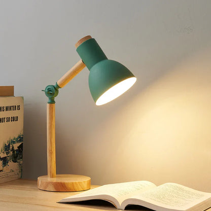 Stylish Wooden Desk Lamp