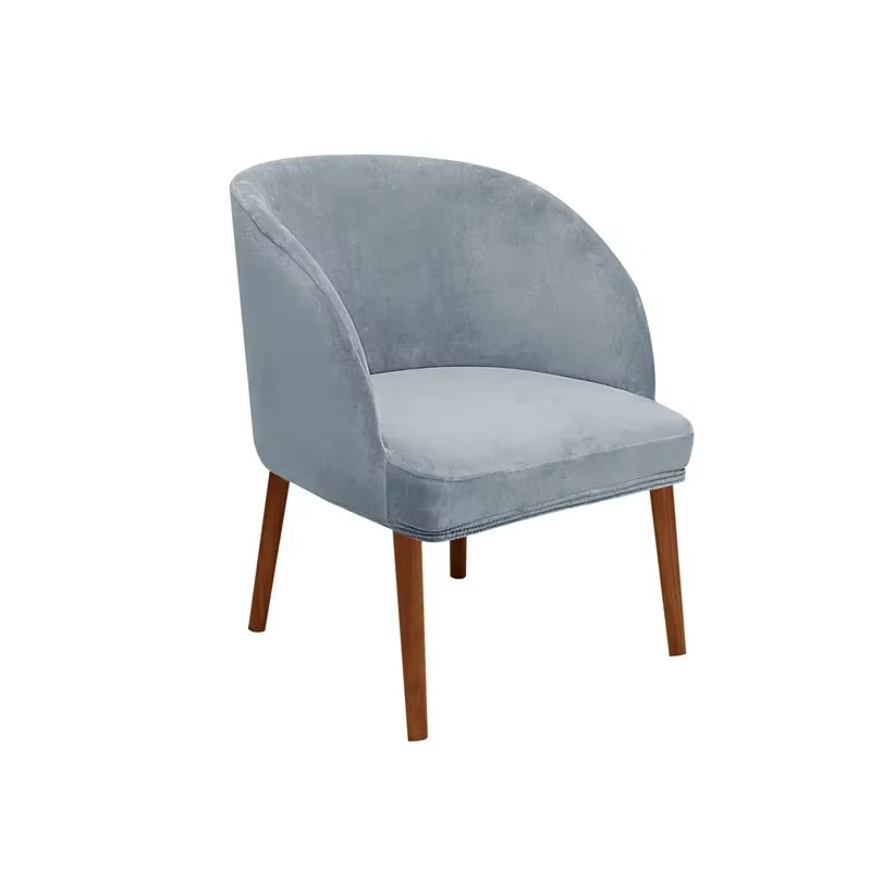 Stretchy Velvet Chair Cover for Round Arm Chairs