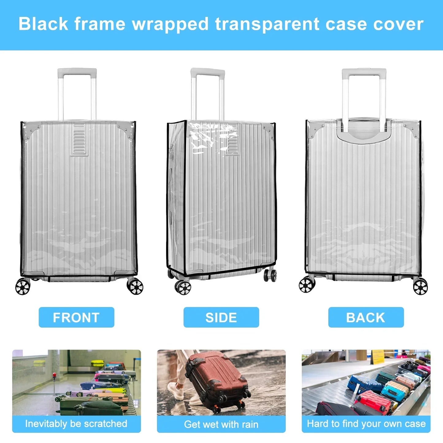 Clear Protective Travel Luggage Cover