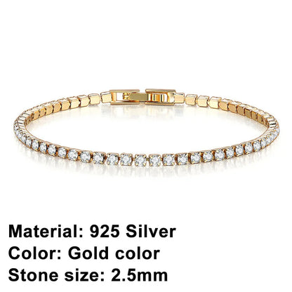 Trendy Sterling Silver Tennis Bracelet