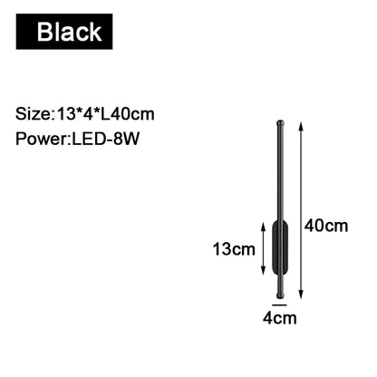 Modern Black Indoor LED Wall Lamp