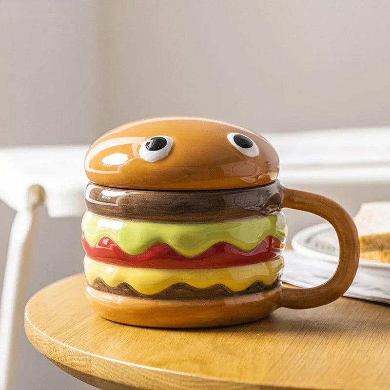 Fun Food Shaped Ceramic Burger Mug - Cofik
