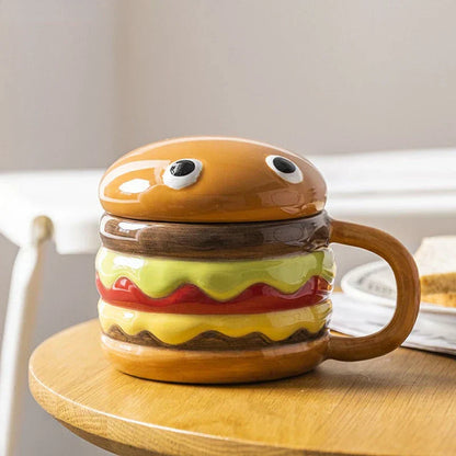 Fun Food Shaped Ceramic Burger Mug - Cofik