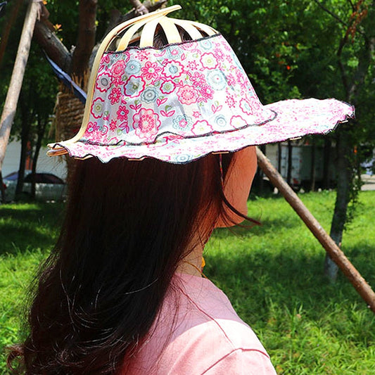 Collapsible Natural Bamboo Sun Hat - Cofik