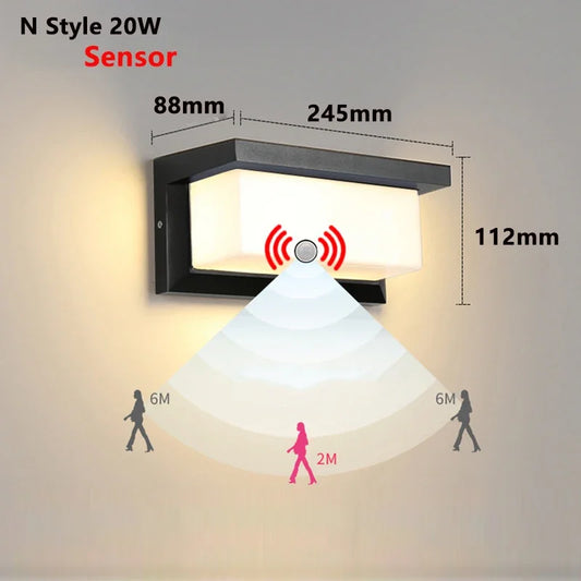 Bright Outdoor Security Wall Lamp with Motion Sensor - Cofik