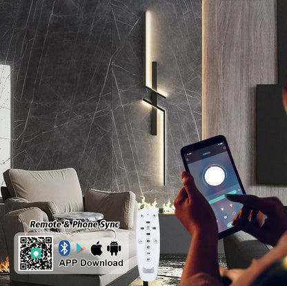 Slim LED Remote Control Wall Lamp
