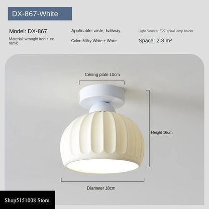 Modern Glass LED Hallway Ceiling Light Fixture