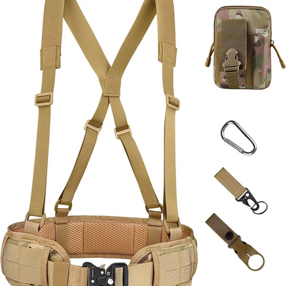 Durable Outdoor Quick Release Web Belt with Silver Buckle