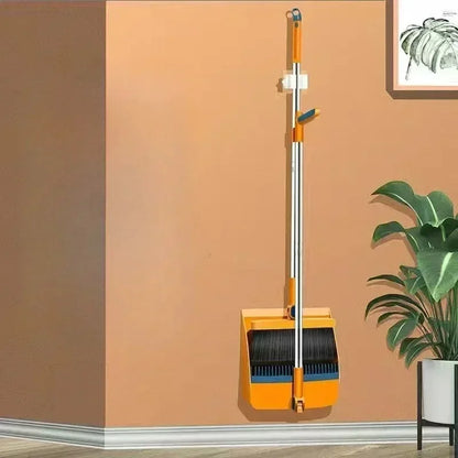 Compact Veegbezem en Schop Set met Borstel en Opbergruimte