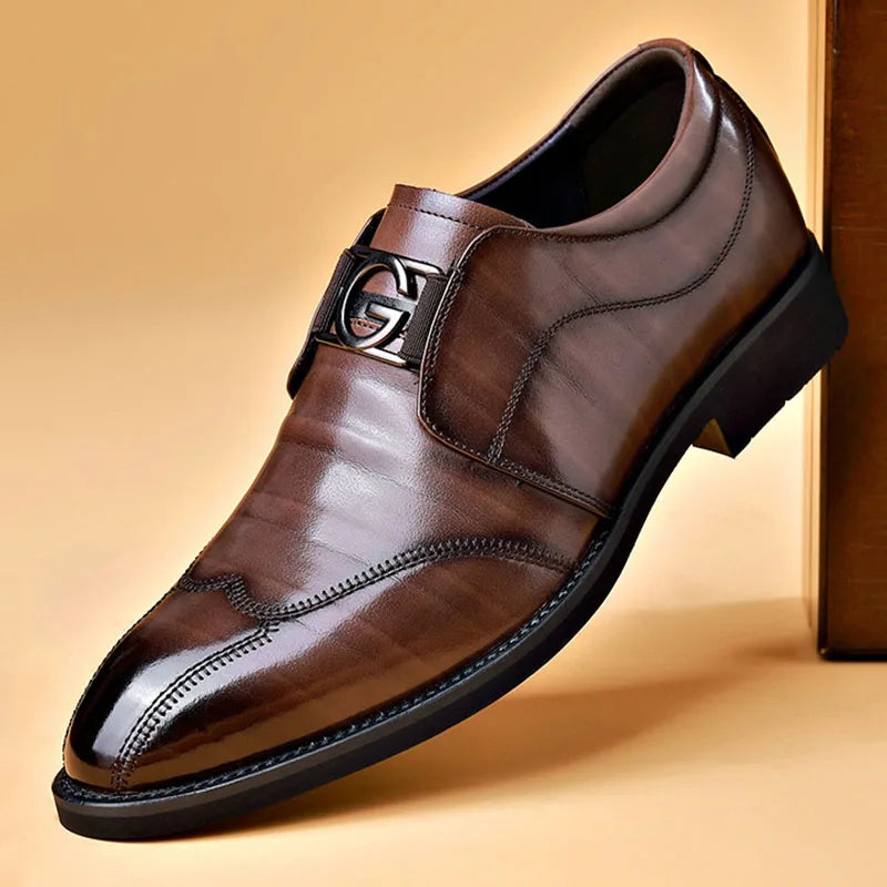 Classic Mens Leather Oxford Dress Shoes - Cofik