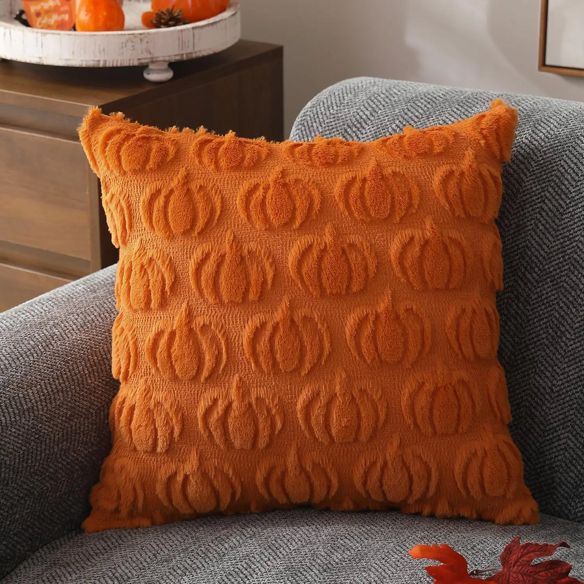 Soft Faux Fur Autumn Cushion Cover