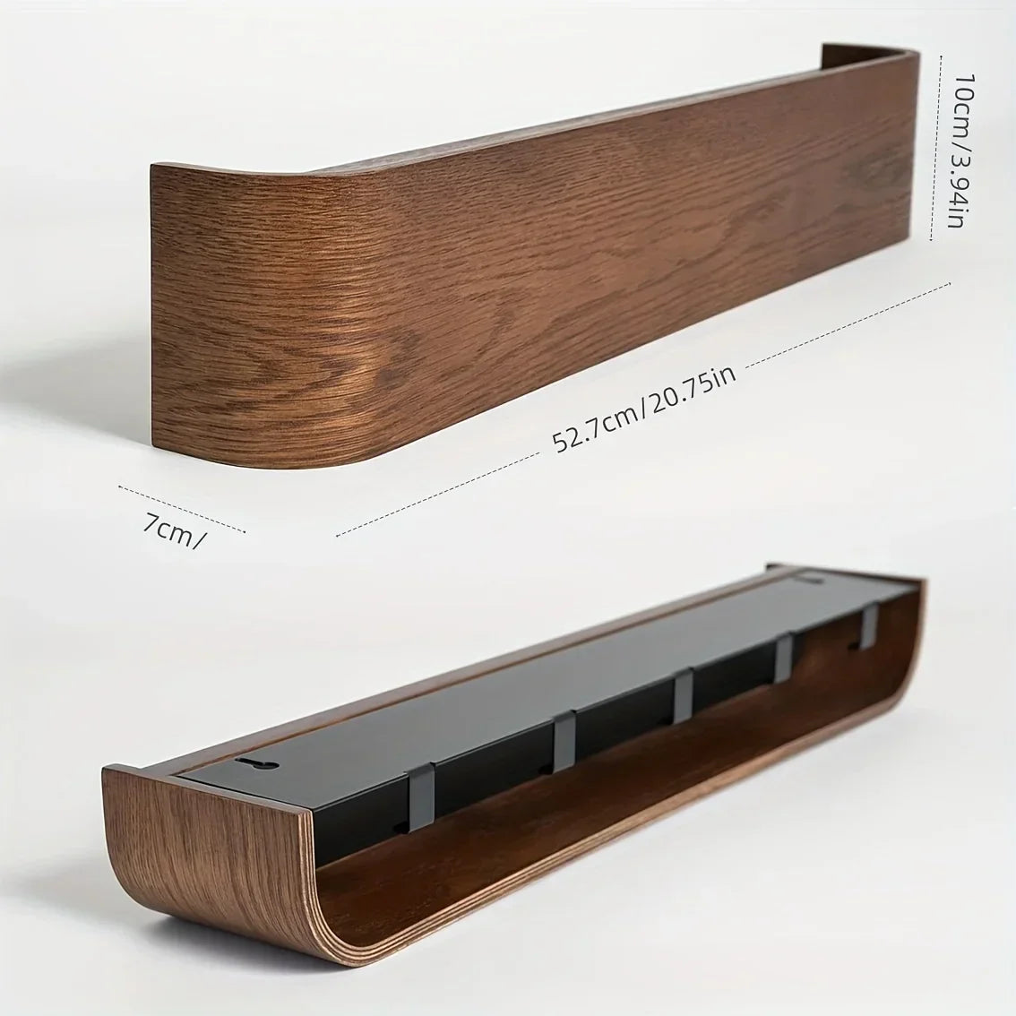 Space Saving Wall Mounted Coat Rack with Shelf and Hooks
