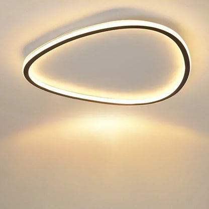 Stylish LED Ceiling Light - Sleek Oval Fixture
