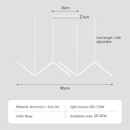 Stylish LED Hanging Light with Dimmable Smart Control