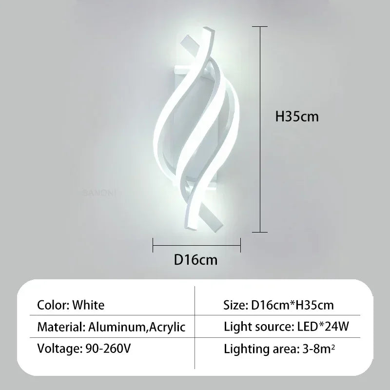 Stylish Curved LED Wall Sconce